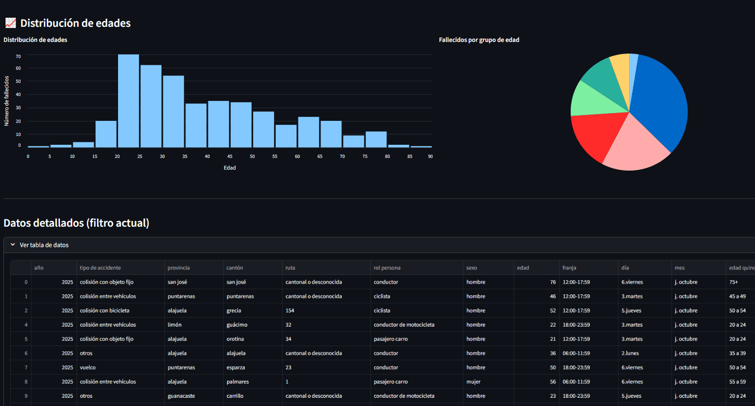 COSEVI – Panel de Análisis de Mortalidad Vial
